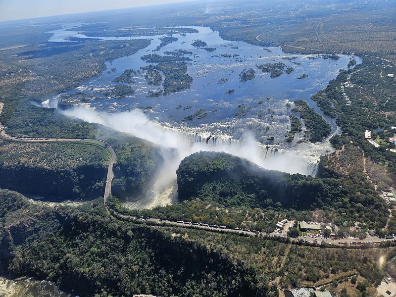 Aerial view of Victoria Falls